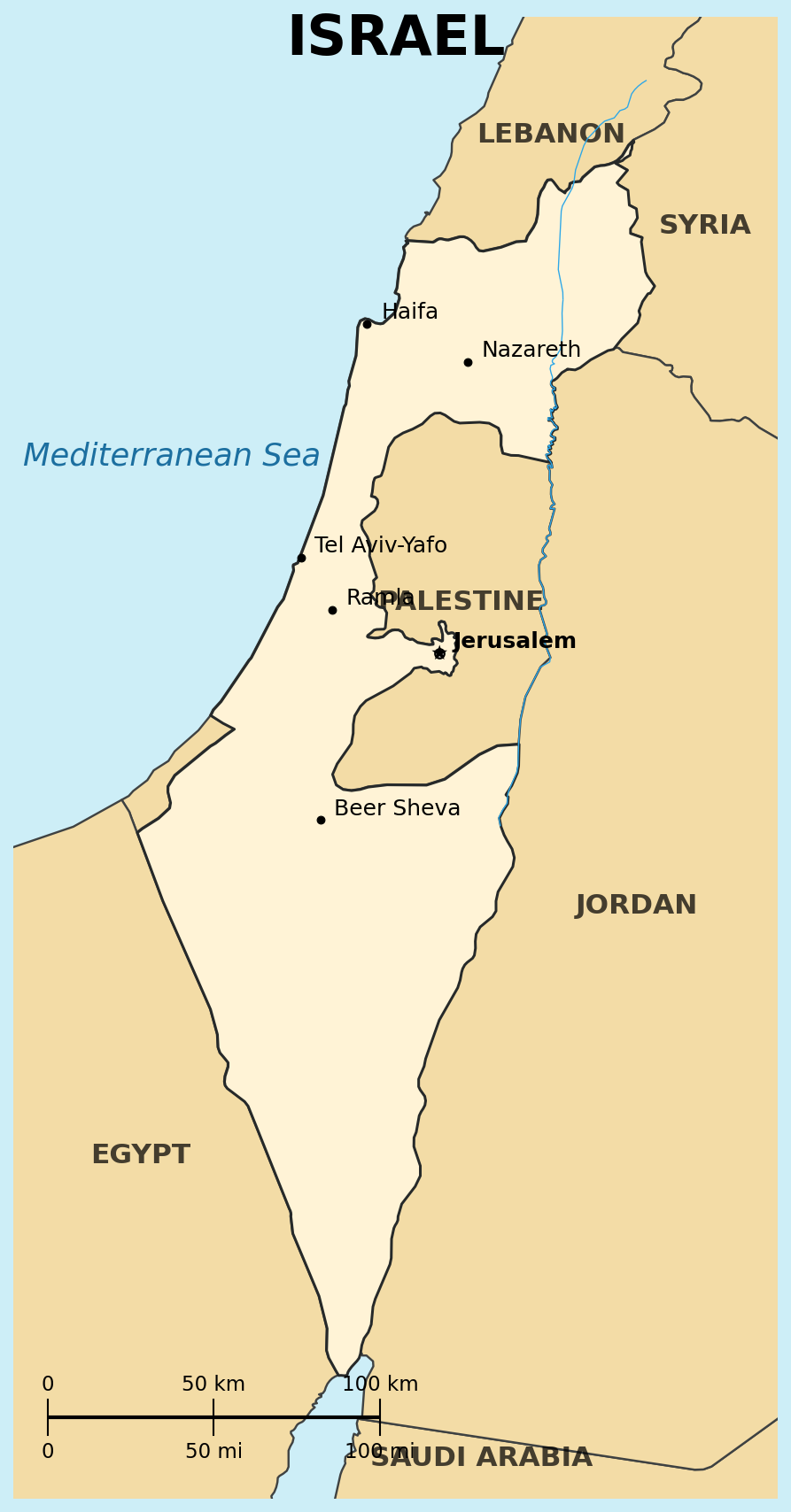 Map of Israel