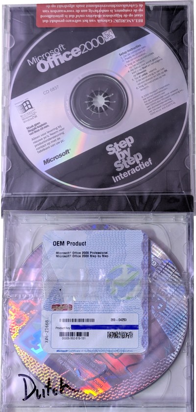 Dutch Microsoft Office 2000 Pro OEM