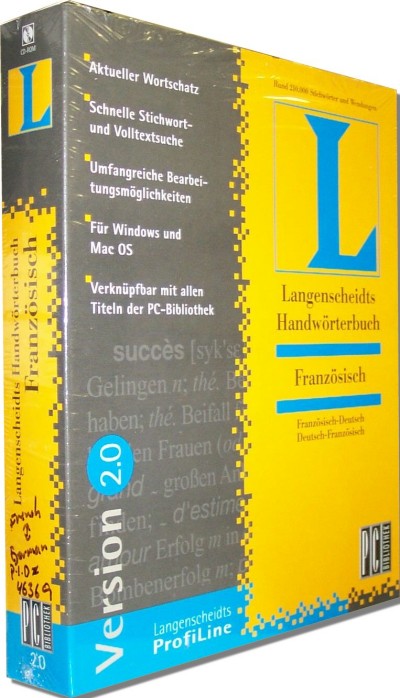 Langenscheidt - Hand.. French to and from German (Französisch/Deutsch) Windows CD --- ONE LEFT!!!