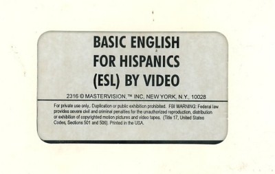 Language Library - Basic English for Hispanics by Video (ESL)